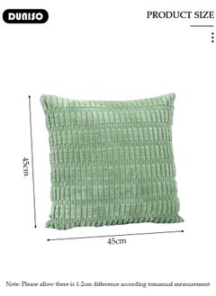 DUNISO 2 Pack Corduroy Throw Pillow Covers, Fall Decorative Solid Square Cushion Case Pillow Cases Set Cozy Neutral Farmhouse Pillow Case  for Couch Sofa Bedroom Car Living Room  - Image 4