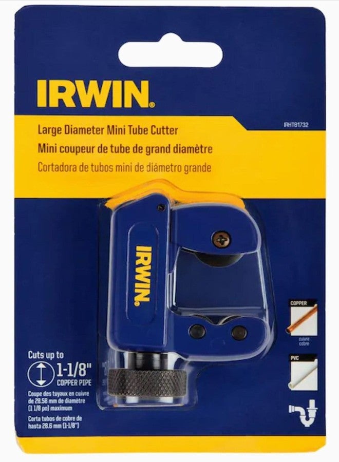 IRWIN Pipe Cutters Irwin-Tools (LARGE DIAMETER MINI TUBE AND PIPE CUTTER 1/8-1-1/8inch CAPACITY). Cuts Copper, Brass, Aluminum, PVC, and Thin-Wall Conduit Tubing & Pipes IRHT81732 - Image 3