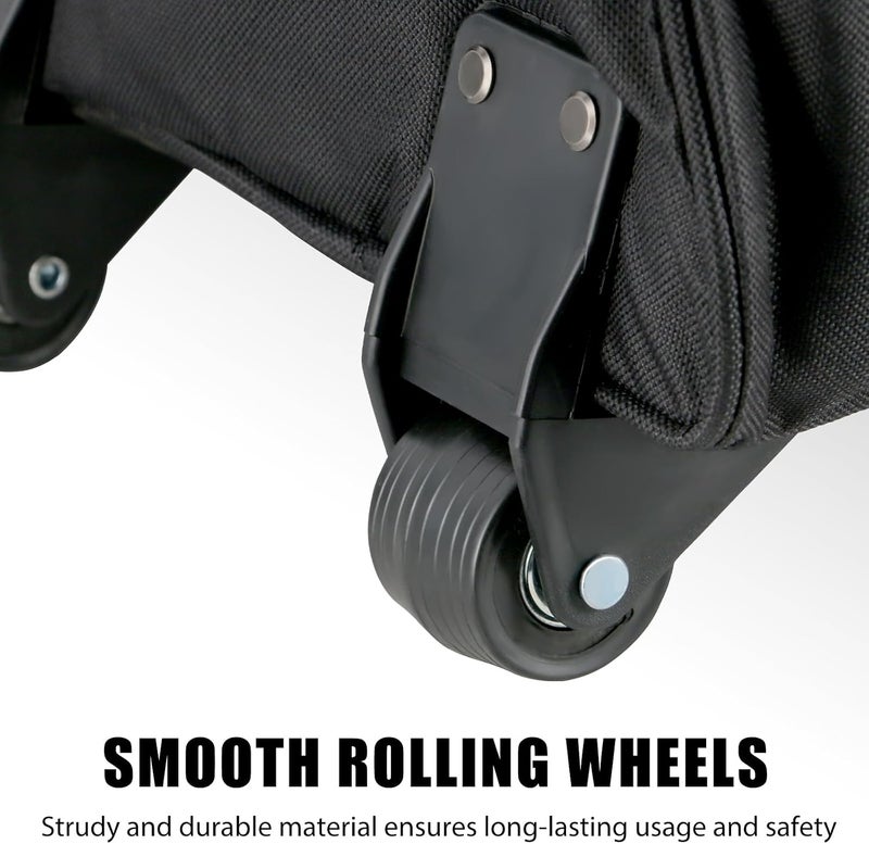 EASTROCK Drum Hardware Bag with Wheels - Black Drum Stand Accessory Bag with Removable Shoulder Strap - Image 5