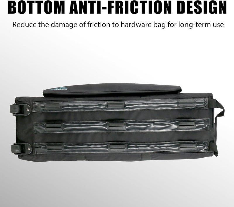 EASTROCK Drum Hardware Bag with Wheels - Black Drum Stand Accessory Bag with Removable Shoulder Strap - Image 4