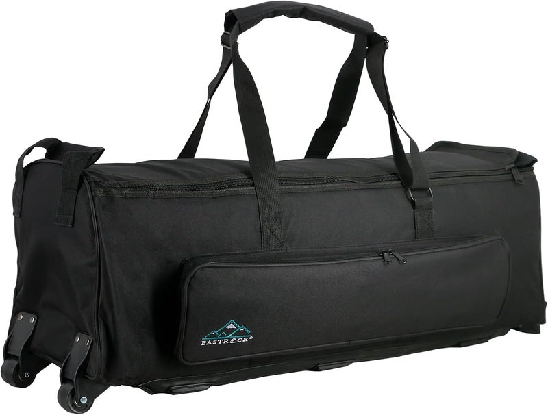 EASTROCK Drum Hardware Bag with Wheels - Black Drum Stand Accessory Bag with Removable Shoulder Strap - Image 1