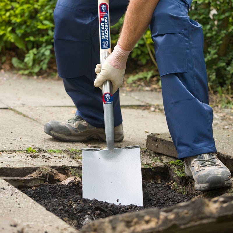 Spear  Jackson 1071AL Neverbend Professional Treaded Digging Spade, Gray - Image 1