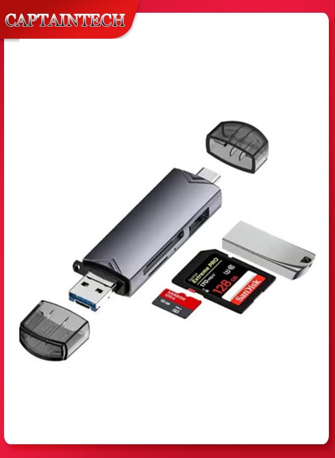 Captaintech USB 3.0 Multi-Card Reader – High-Speed Memory Card Adapter for SD/TF/CF/MS Cards - Image 1