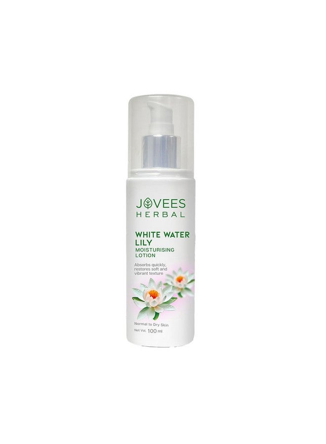 Jovees Herbal White Water Lily Moisturizing Lotion For Moisturised And Nourished Skin | Lightweight, Non-Sticky Normal to Dry Skin 100ml - Image 1