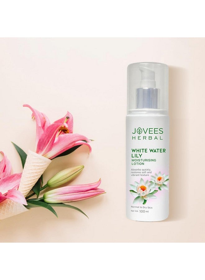 Jovees Herbal White Water Lily Moisturizing Lotion For Moisturised And Nourished Skin | Lightweight, Non-Sticky Normal to Dry Skin 100ml - Image 3