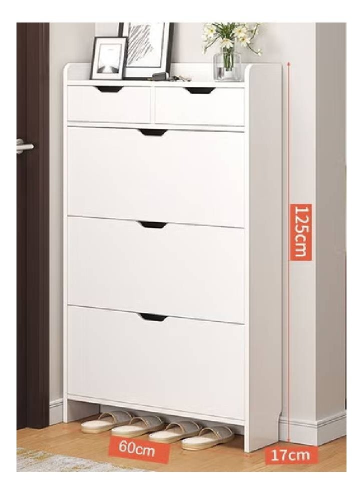 keke 4 Tier Shoe Rack Organizer Storage Foldable Closet with Doors for Living Room - Image 1