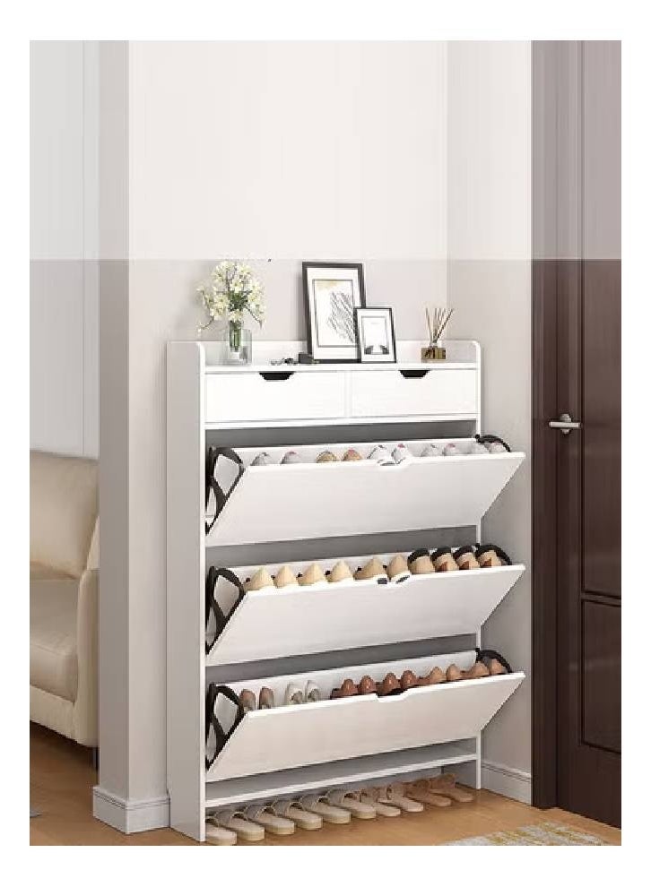 keke 4 Tier Shoe Rack Organizer Storage Foldable Closet with Doors for Living Room - Image 5