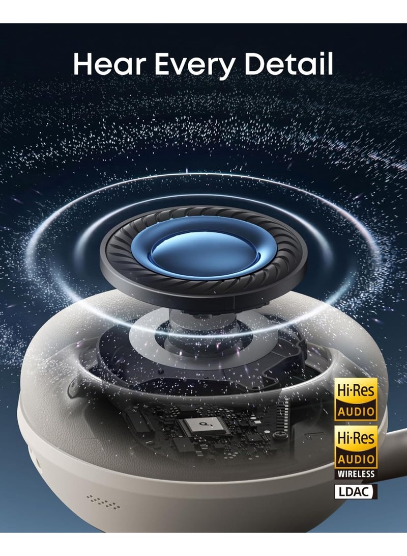 soundcore Space 2 by Anker, Active Noise Cancelling Headphones, Comfortable Fit, 50H Playtime, LDAC Hi-Res Wireless Audio, Dual Connection, Clear Calls, Bluetooth 6.1, Nap Mode, Wearing Detection - Image 3