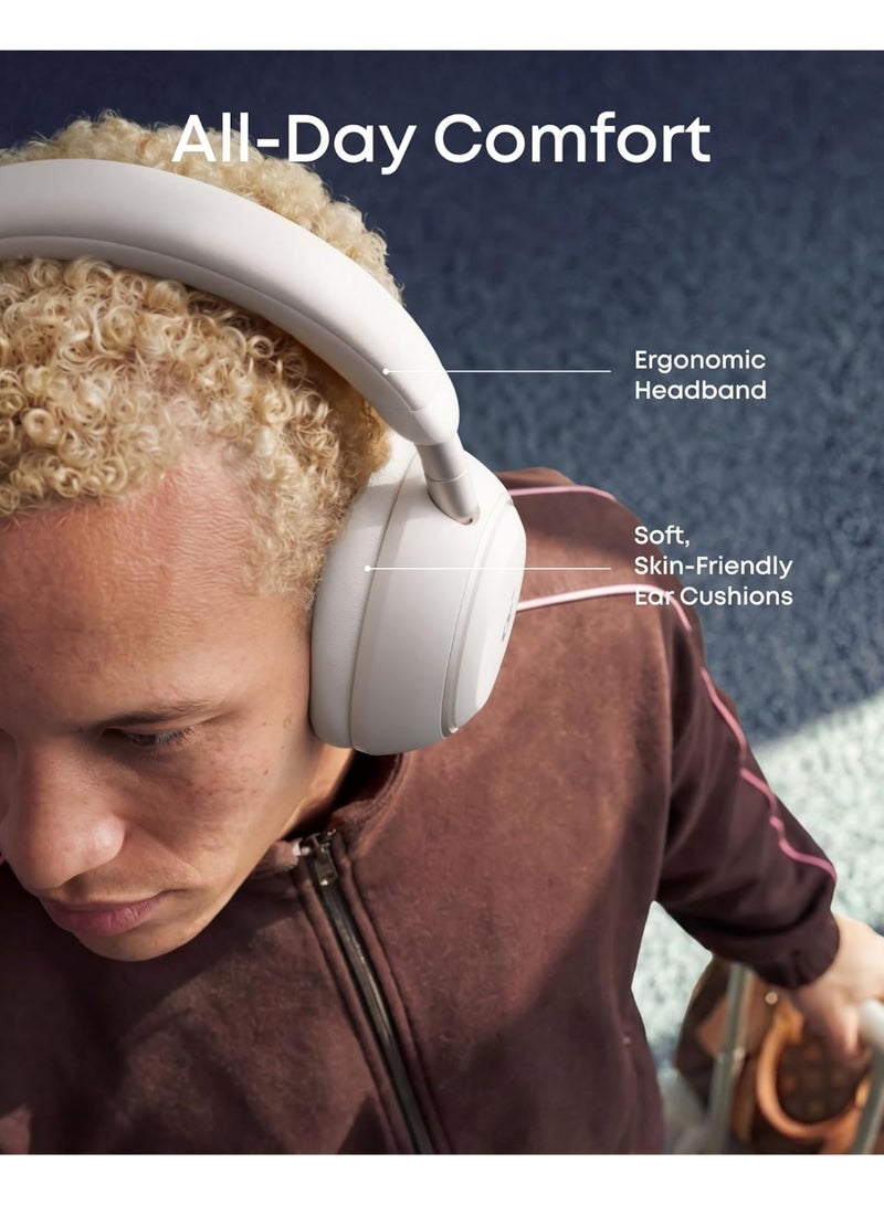 soundcore Space 2 by Anker, Active Noise Cancelling Headphones, Comfortable Fit, 50H Playtime, LDAC Hi-Res Wireless Audio, Dual Connection, Clear Calls, Bluetooth 6.1, Nap Mode, Wearing Detection - Image 4