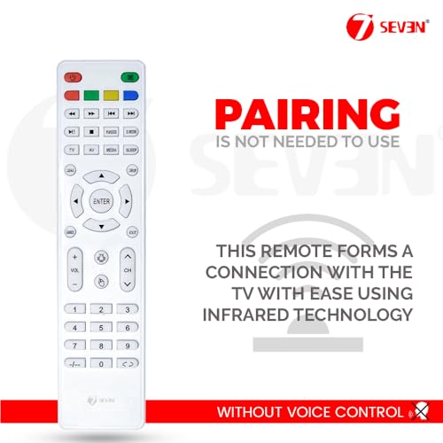 7-Seven 7SEVEN® Replacement for PA220 Original AUXUS Remote Control for Monitor and Smart Android LCD led tv and Suitable for Various Models and Size of Television - Image 2