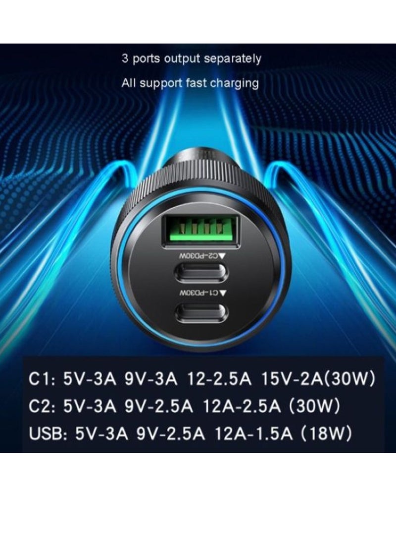 Super Fast Dual USB-C 30W Compatible Car Charger - Image 4