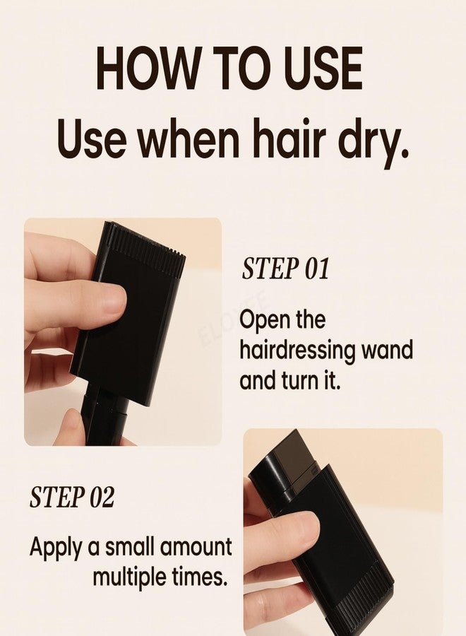 Eloxee Waterproof Hair Color Comb Stick for Instant Gray Coverage – Black Root Touch-Up for Men & Women, Sweat-Proof Formula, Natural-Looking Finish, Easy Comb Applicator, Gray Hair Concealer - Image 3