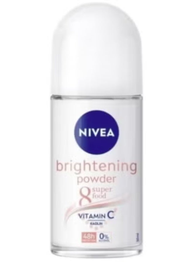 Nivea Two pieces of Nivea Lightening Powder Roll On 8 Super Food 50 ml - Image 2