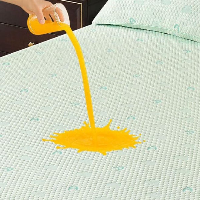 ACCURATEX Cooling Mattress Protector 200×200 cm - Cooling Fabric & 100% Waterproof Design Mattress Cover - 30cm Fitted Deep Pocket - Perfect Bed Wetting Mattress pad, Breathable & Washable Seasonal & permanent compatible - Image 1