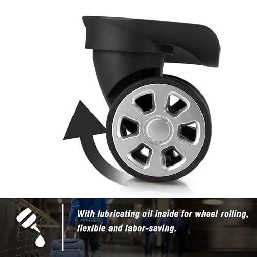 Zoofen Couple of Mute Replacement Luggage Suitcase Wheels Multi-Size Swivel Wheels(W045) - Image 4