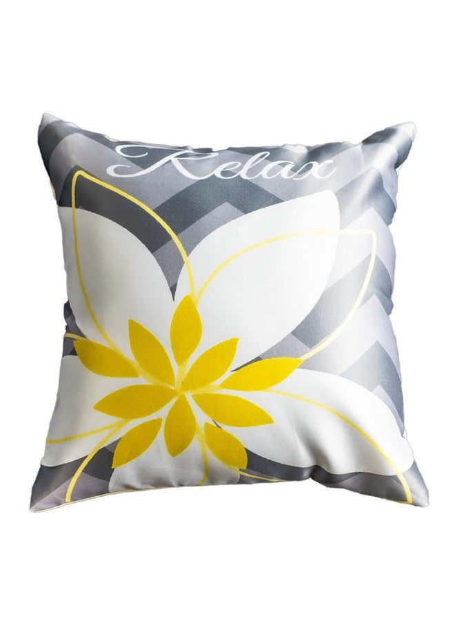 Vendola Lemon Yellow Microfiber Satin 250TC Cushion Pillow Covers, Yellow, Set of 5 (16X16 Inches, Lemon Yellow) - Image 3