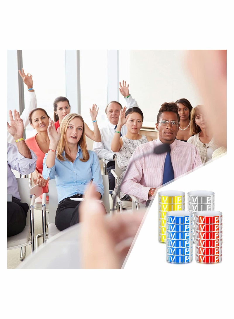 SYOSI Paper Wristbands for Events VIP Armbands Neon Wrist Bands Waterproof Hand Party Concert Lightweight Bracelets Amusement Parks Identification 600Pack - Image 2