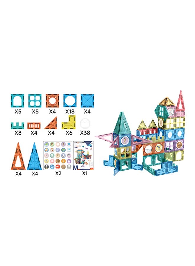 108pcs Magnetic Building Blocks, Colorful Magnetic Building Tiles, Perfect STEM Toys for Boys and Girls - Image 1