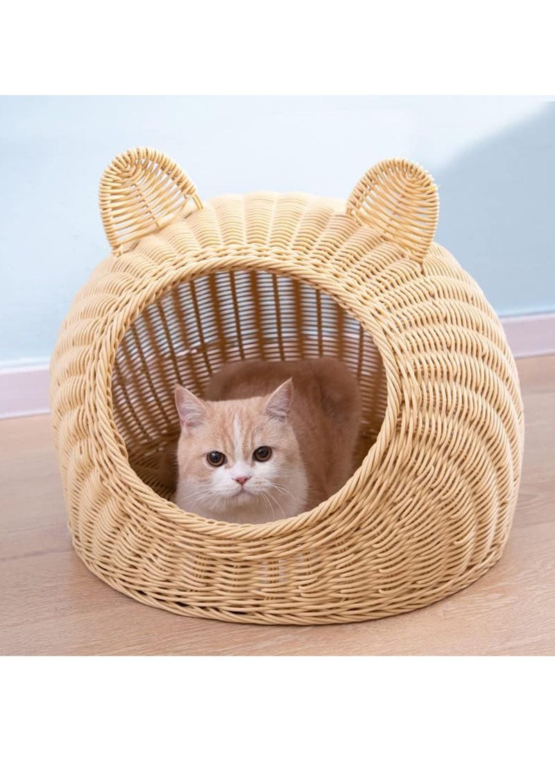 MONOGUE Cat House With Cushion Covered Modern Cute Cat Bed All Season Cats Bed Simple Breathable Pet Nest - Image 1