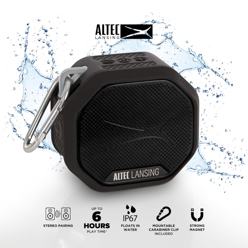Altec Lansing HYDRATREK Magnetic Bluetooth Speaker, Waterproof IP67, Portable Speaker, True Wireless Pairing, USB-C Quick Charge, 3.7V 400mAh Battery, Voice Assistant, Perfect for Any Adventure - Image 2