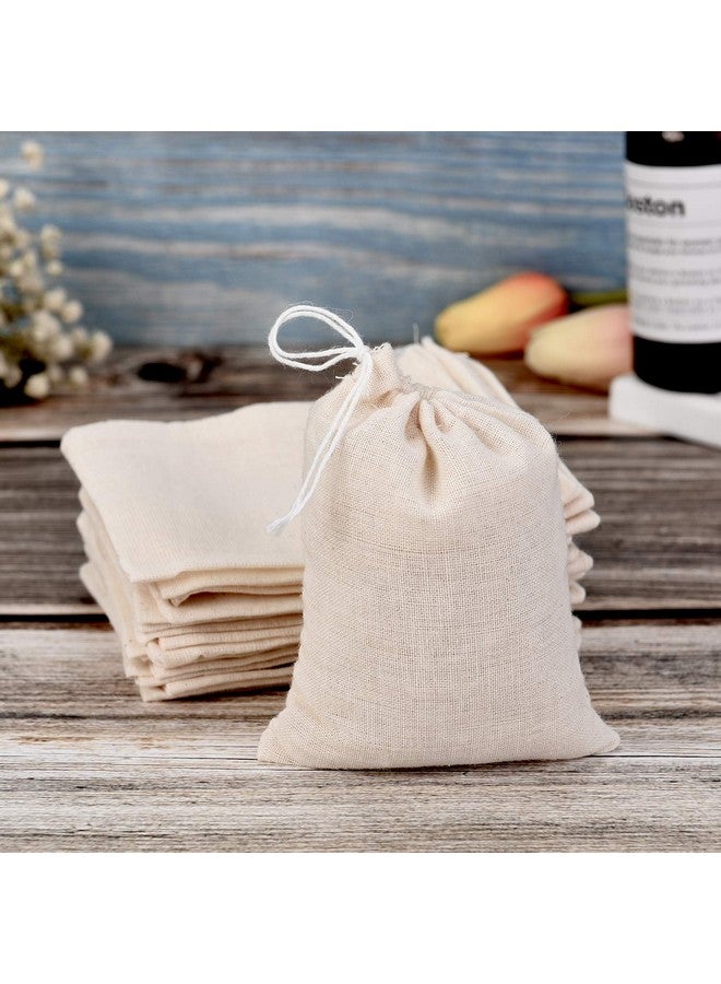 Tatuo 200 Pack Muslin Bags Burlap Bags Muslin Drawstring Bags Sachet Bag Multipurpose Drawstring Bags for Tea Jewelry Wedding Party Favors Storage (3x 4 inch) - Image 4