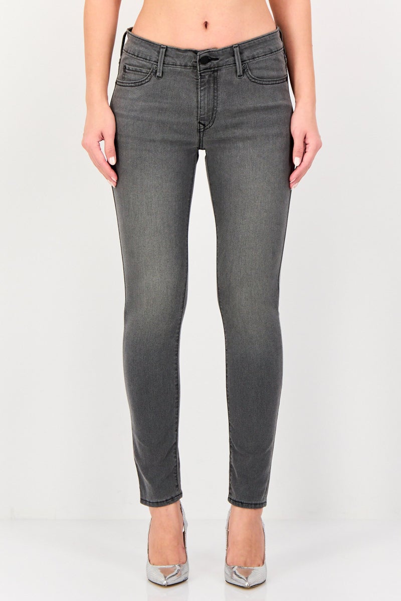 Levi's Women Skinny Fit Washed Stretchable Jeans, Wash Black - Image 1