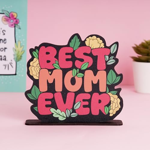 Oye Happy Best Mom Ever Table Top – Cute Illustrated Gift for Mom, Mother’s Day, Birthday | Mothers Day Gift for Mom, Best Mom Gifts - Image 2