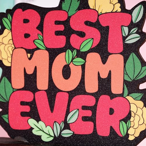Oye Happy Best Mom Ever Table Top – Cute Illustrated Gift for Mom, Mother’s Day, Birthday | Mothers Day Gift for Mom, Best Mom Gifts - Image 4