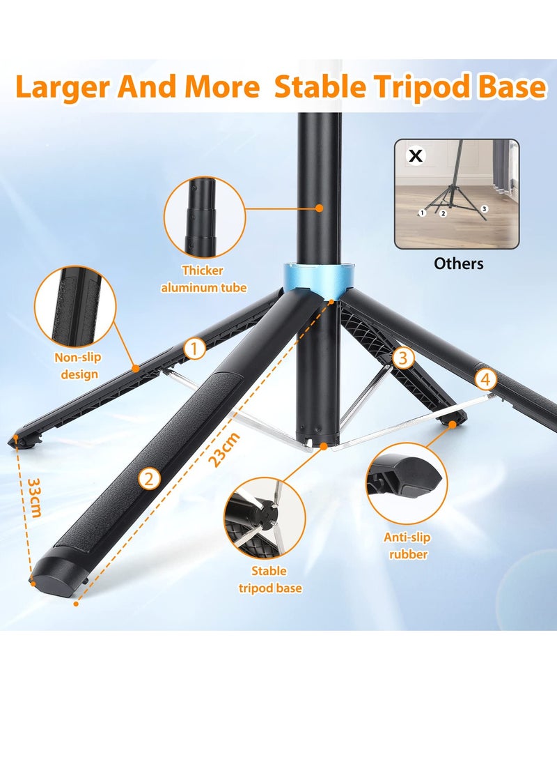 Eocean - 180cm Selfie Stick With Remote Antishake Phone Tripod With Balance Handle Solidest Tripod Stand Compatible With Iphone Android - Image 1