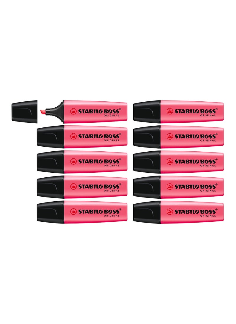 STABILO Boss Original Highlighter Pink , for Journal Planner , Marking Dictionary, Note Taking , Drawing Illustrations , Pack of 10  - Image 3