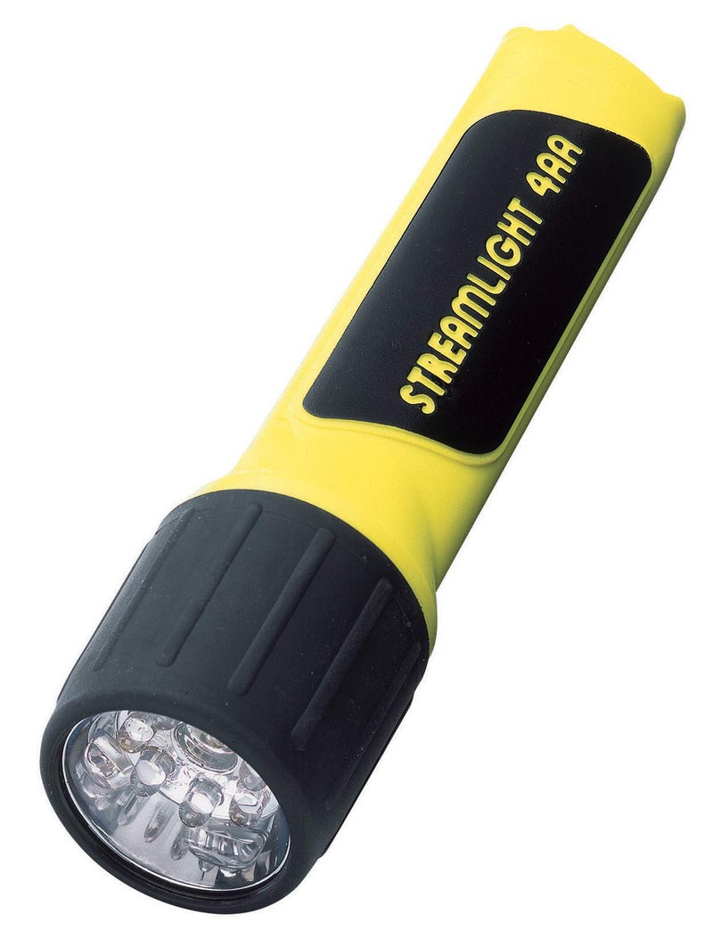 Streamlight 68202 4AA ProPolymer LED, Flashlight with Batteries, Yellow (Clam Pack) - 67 Lumens - Image 1