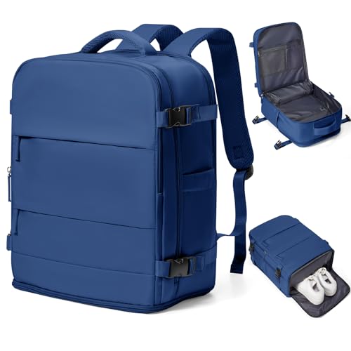 coowoz Travel Backpack Carry On for Women Man Gym Backpacks with Laptop Compartment Mochila de Viaje Teacher Personal Item Backpack Airplane Accessories Must Haves Royal Blue Small - Image 1