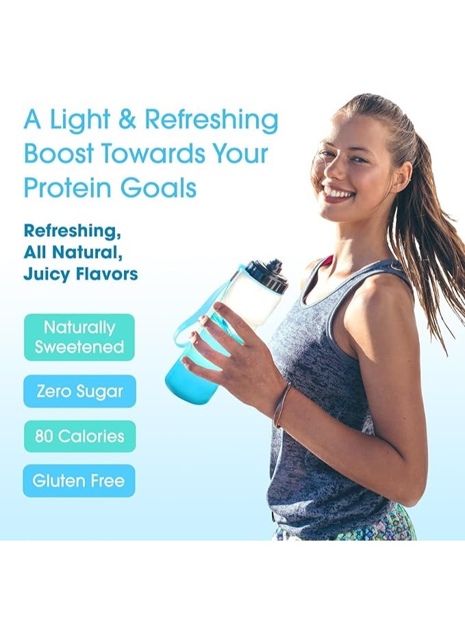 Fit & Lean Clear Protein Powder with Whey Isolate Protein and Collagen, Grass Fed, Muscle Recovery, Skin, Joints, GLP-1 Support, 0g Sugar, Blue Raspberry, 20 Servings - Image 4