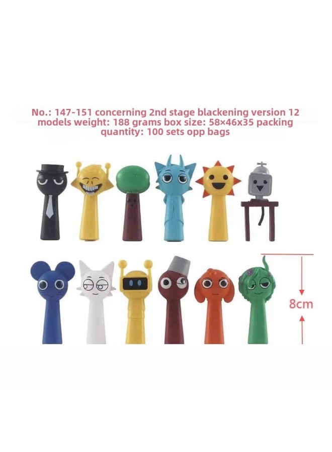 12 24 Rhythm Box Hand-held Music Game Peripheral Model Doll Ornaments-Color:12 Types Of Rhythm Boxes For The 1st Generation
