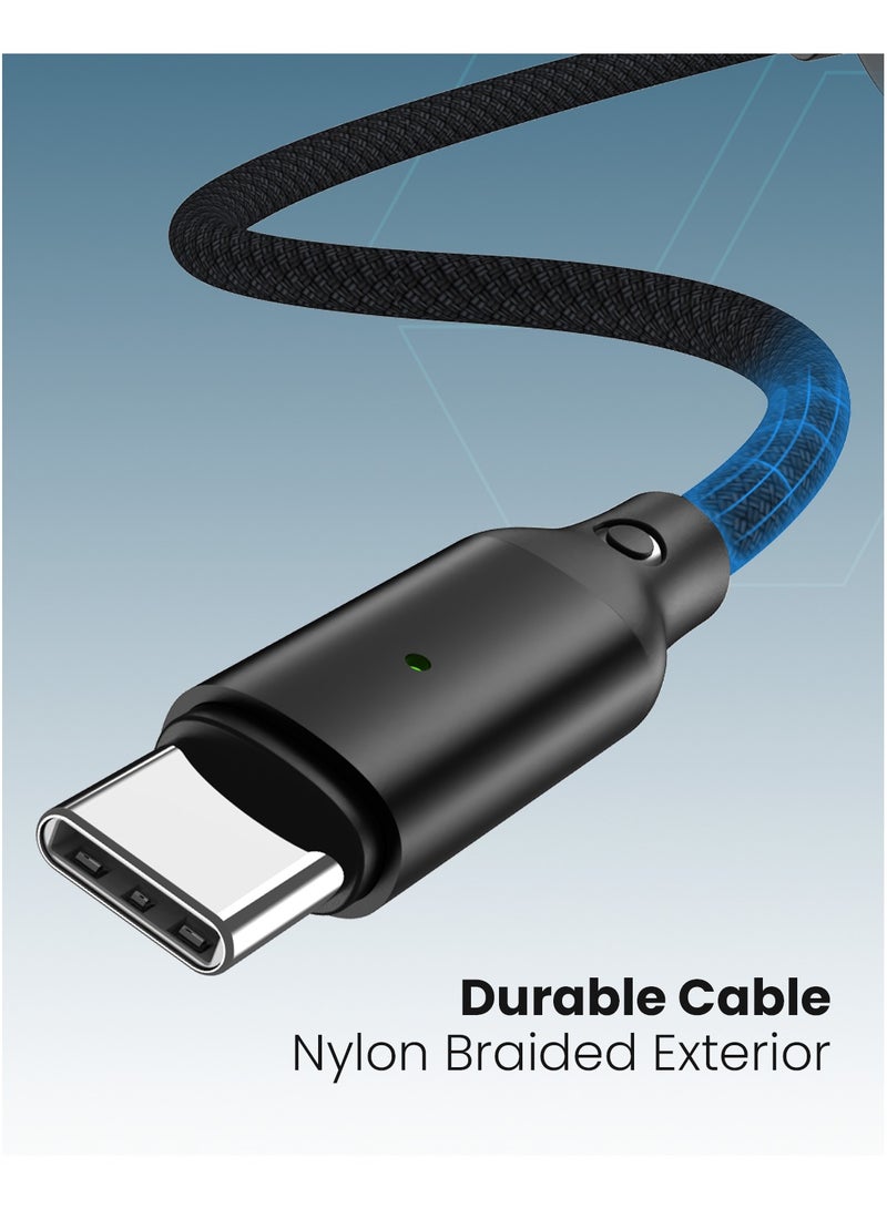 Moxedo 2 in 1 Charging Cable 60W PD Watch Wireless Charger with USB-C to USB-C Nylon Braided Cable Compatible for Samsung Galaxy Watch - Image 2