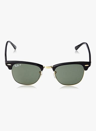 Unisex Polarized Clubmaster Sunglasses - RB3016 901 51 - Lens Size: 51 mm - Black - view 2