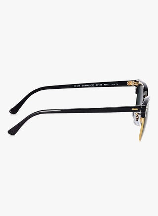 Unisex Polarized Clubmaster Sunglasses - RB3016 901 51 - Lens Size: 51 mm - Black - view 3