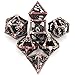 HNCCESG DD Dice Dungeons and Dragons Dice HNCCESG Metal Dice Set Polyhedral Hollow Role Playing for RPG MTG Table Board Games Dragon Silver Blood Spot - Image 4