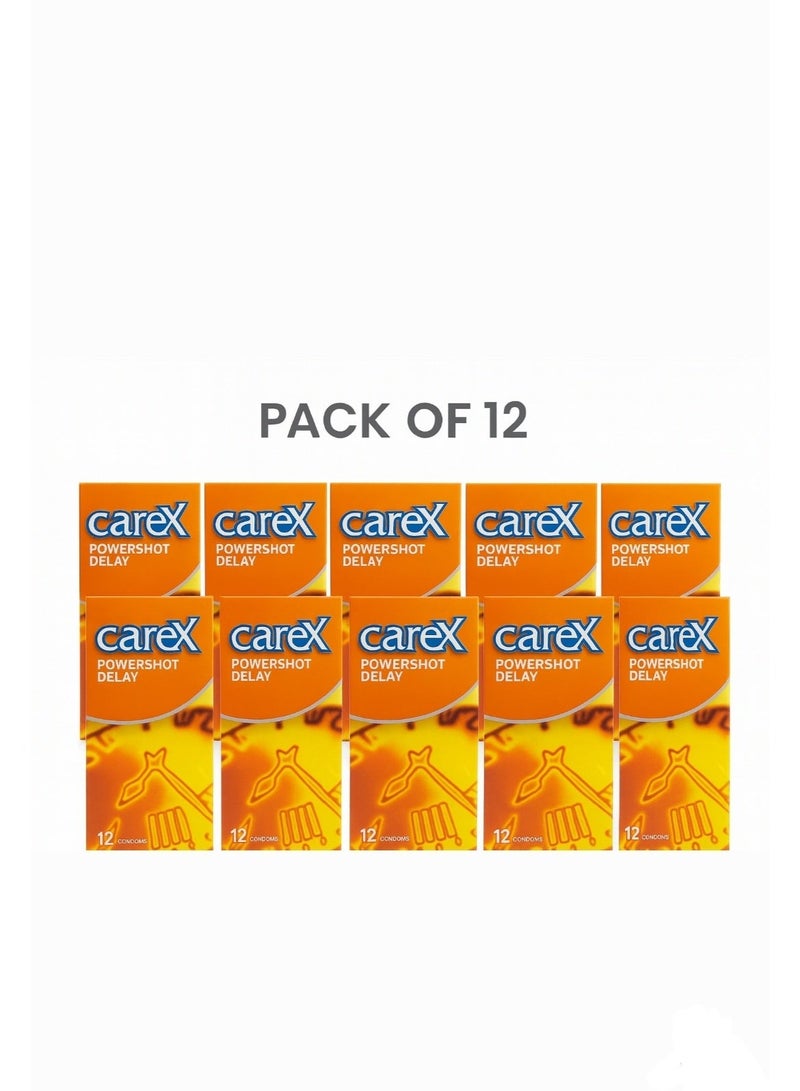 Carex Delay Condoms | Prolong Erection and Delay Ejaculation | 12 Count pack of 12 - Image 1