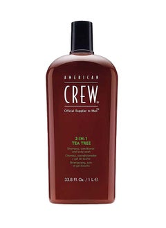 AMERICAN CREW American Crew 3-in-1 Tea Tree Shampoo, Conditioner, and Body Wash – Cleanses, Refreshes, and Softens Hair and Skin – 250ml  - Image 1