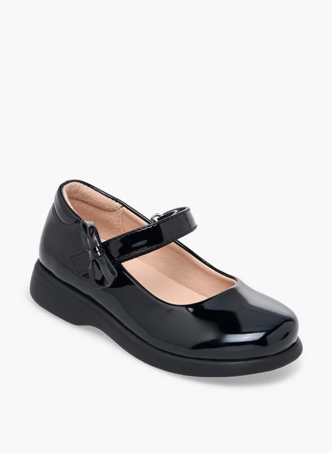 Flora Bella By Shoexpress Girls Bow Accent Hook & Loop School Shoes