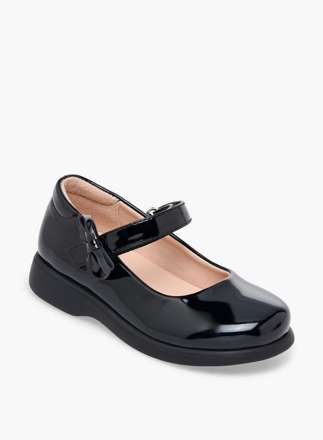 Flora Bella By Shoexpress Girls Bow Accent Hook & Loop School Shoes - Image 2