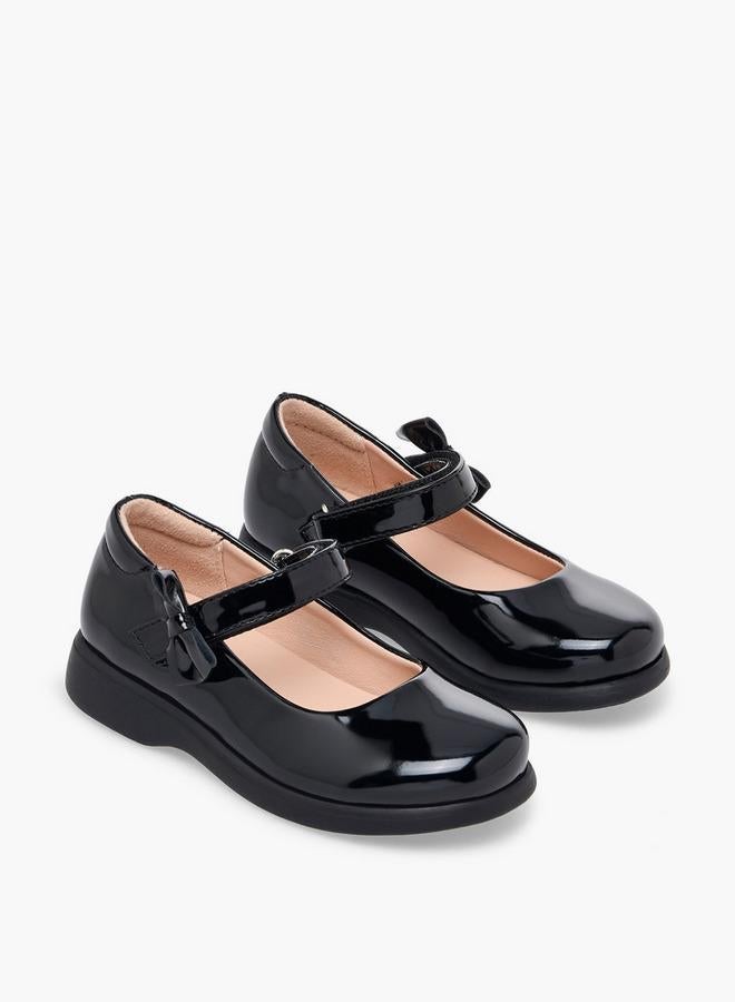 Flora Bella By Shoexpress Girls Bow Accent Hook & Loop School Shoes - Image 3