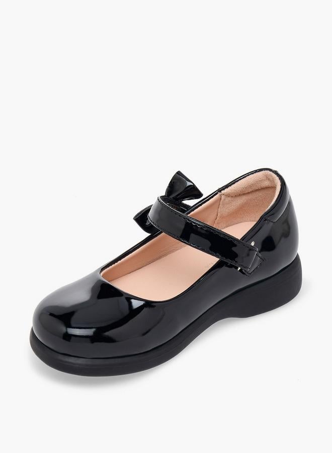 Flora Bella By Shoexpress Girls Bow Accent Hook & Loop School Shoes - Image 4