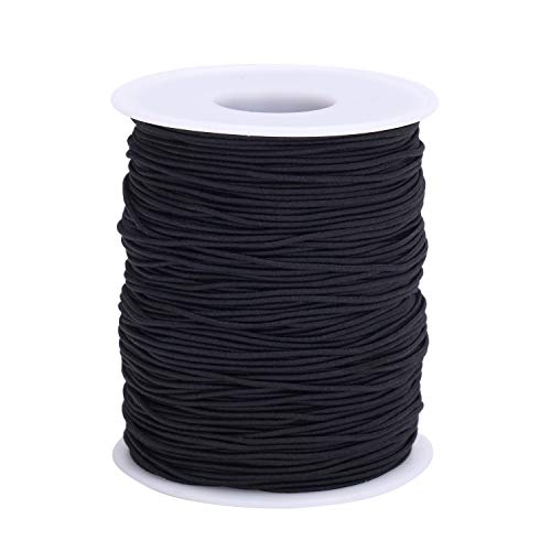 Senkary 08 mm Elastic String Cord Stretchy Bracelet String Beading Thread for Jewelry Making and Bracelet Making 109 Yards Black