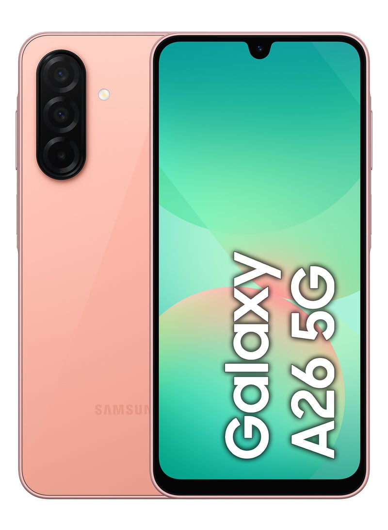 Samsung Galaxy A26 5G Dual SIM Peach Pink 8GB RAM 256GB - Middle East Version - Image 1