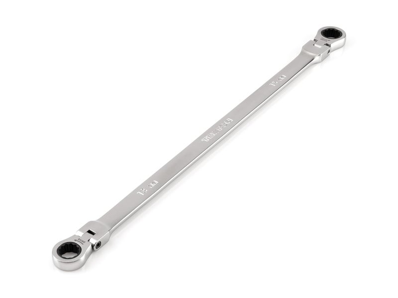 TEKTON 13 x 15 mm Long Flex Head 12Point Ratcheting Box End Wrench WRB36413