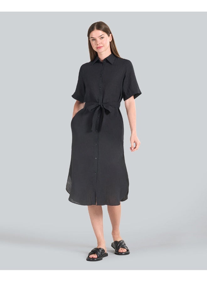 غانت فستان كتان بحزام - Image 2