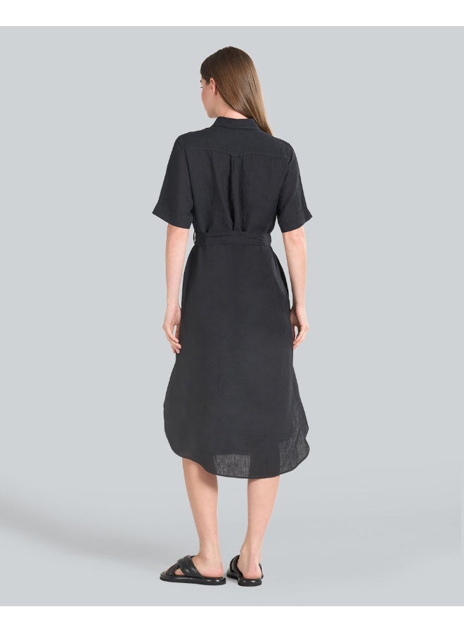 غانت فستان كتان بحزام - Image 3