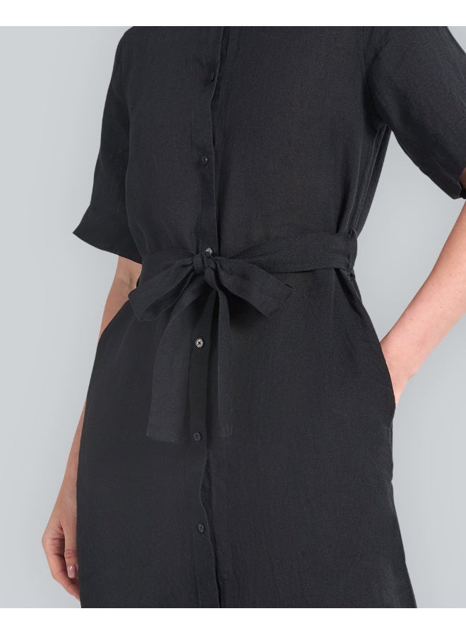 غانت فستان كتان بحزام - Image 4